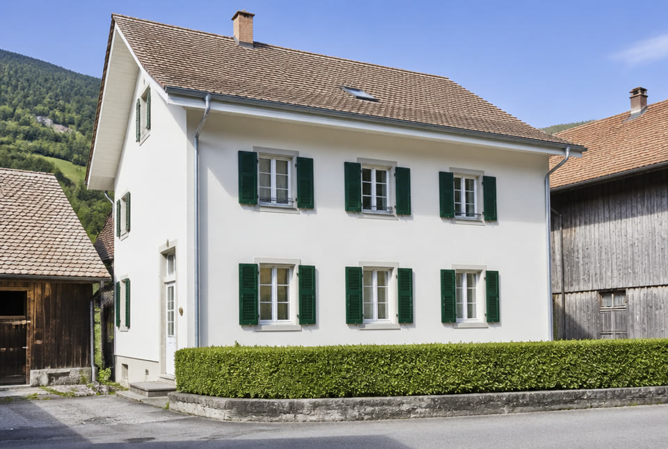 Einfamilienhaus nach dem Neuanstrich